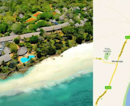 Kenya Diani beach hotel diving windsurfing.